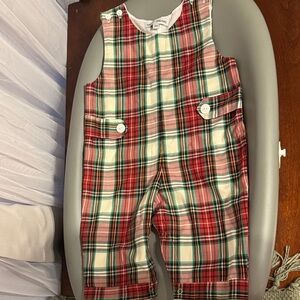 Christmas Plaid Longalls 18M